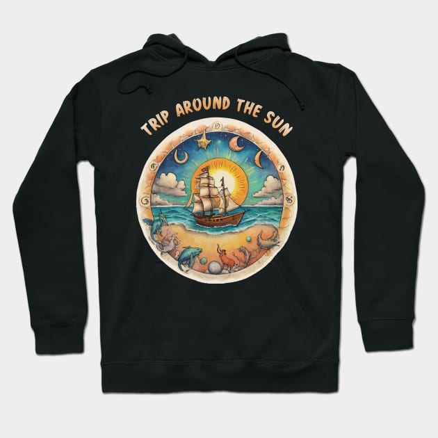 Trip Around The Sun Hoodie by Moulezitouna